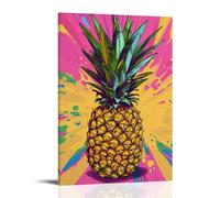 ZLLJXFZZ Poster pop art con frutta, arte da parete con ananas fumetto, decorazione moderna, poster artistico da appendere, 40 x 60 cm