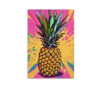 ZLLJXFZZ Poster pop art con frutta, arte da parete con ananas fumetto, decorazione moderna, poster artistico da appendere, 40 x 60 cm