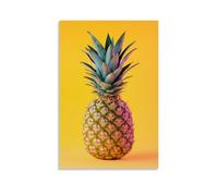 ZLLJXFZZ Poster pop art con frutta, arte da parete con ananas fumetto, decorazione moderna, poster artistico da appendere, 40 x 60 cm