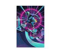 ZLLJXFZZ Poster sportivo da appendere alla parete della materia oscura e mezza pipa anti-gravità, decorazione moderna da appendere, 20 x 30 cm