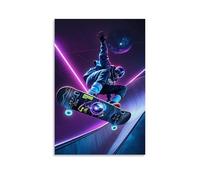 ZLLJXFZZ Poster sportivo da appendere alla parete della materia oscura e mezza pipa anti-gravità, decorazione moderna da appendere, 30 x 45 cm