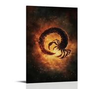 ZLLJXFZZ Poster zodiacale con scorpione, buco nero, decorazione artistica da parete, decorazione moderna, poster artistico da appendere, 20 x 30 cm