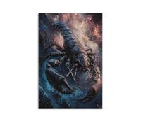 ZLLJXFZZ Poster zodiacale con scorpione, buco nero, decorazione artistica da parete, decorazione moderna da appendere, 30 x 45 cm