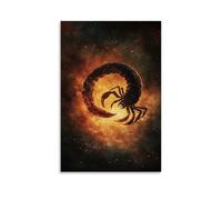 ZLLJXFZZ Poster zodiacale con scorpione, buco nero, decorazione artistica da parete, decorazione moderna da appendere, 30 x 45 cm