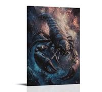 ZLLJXFZZ Poster zodiacale con scorpione, buco nero, decorazione artistica da parete, decorazione moderna da appendere, 30 x 45 cm