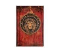 ZLLJXFZZ Poster zodiacale del Leone, tenda da parete a tema teatro, decorazione moderna, poster artistico da appendere, 40 x 60 cm