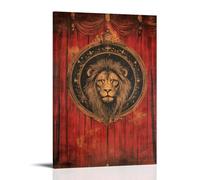 ZLLJXFZZ Poster zodiacale del Leone, tenda da parete a tema teatro, decorazione moderna, poster artistico da appendere, 40 x 60 cm