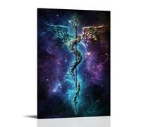 ZLLJXFZZ Poster zodiacale Ofiuco, caduceo, personale del Caduceo, decorazione artistica da parete, decorazione moderna, poster artistico da appendere, 50 x 75 cm