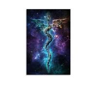 ZLLJXFZZ Poster zodiacale Ofiuco, caduceo, personale del Caduceo, decorazione artistica da parete, decorazione moderna, poster artistico da appendere, 50 x 75 cm