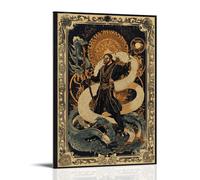 ZLLJXFZZ Poster zodiacale Ofiuco, supporto serpente dimenticato, decorazione artistica da parete, decorazione moderna, poster artistico da appendere, 20 x 30 cm