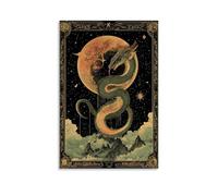 ZLLJXFZZ Poster zodiacale Ofiuco, supporto serpente dimenticato, decorazione artistica da parete, decorazione moderna, poster artistico da appendere, 20 x 30 cm