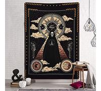 ZLLMY Wizard Skull Tapestry Solar Iris Tapestry Sun And Moon Tapestry Star E Nube Tapestry Tarot Tapestry per La Stanza Decorazione della casa Camera da Letto Soggiorno a