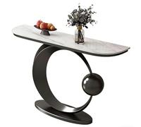 ZLLPIGLS Consolle Ingresso Moderna, Consolle Allungabile Contro la Parete, Struttura in Metallo Robusta, Doppia Verniciatura Nano per Corridoio o Soggiorno(Black1,59x11.8x31.4in)