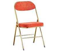 ZLLPIGLS Sedia Pieghevole Moderna, Sedie Pieghevoli in Velluto a Coste Retrò, Sedia Pieghevole da Interno, Capacità di Carico di 150 Kg, per Casa, Ufficio, Dormitorio, Eventi(Red)