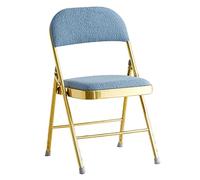 ZLLPIGLS Sedie Pieghevoli Portatili, Sedia Pieghevole Moderna, Sedie Pieghevole Retrò in Velluto a Coste, con Imbottitura, Capacità di Carico di 150 Kg, per Casa, Ufficio, Dormitorio(Blue)