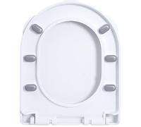ZLLPIGLS Tavoletta WC con Coperchio A Chiusura Morbida, Sedile WC Universale, Materiale Spesso, Cuscinetti Antiscivolo per Bagno Casa E Hotel(Small Square U-Shaped)