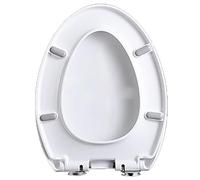 ZLLPIGLS Tavoletta WC Pogrufita, Sedile WC Bianco Sostituzione Coperchio, Installazione e Pulizia Facile, per Bagno, Hotel e Uso Familiare(Small V-Shaped)