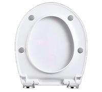 ZLLPIGLS Tavoletta WC Pogrufita, Sedile WC Bianco Sostituzione Coperchio, Installazione e Pulizia Facile, per Bagno, Hotel e Uso Familiare(Large O-Shaped)