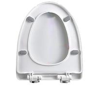 ZLLPIGLS Tavoletta WC Pogrufita, Sedile WC Bianco Sostituzione Coperchio, Installazione e Pulizia Facile, per Bagno, Hotel e Uso Familiare(Large V-Shaped)