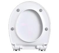 ZLLPIGLS Tavoletta WC Pogrufita, Sedile WC Bianco Sostituzione Coperchio, Installazione e Pulizia Facile, per Bagno, Hotel e Uso Familiare(Small O-Shaped)