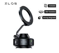 ZLOS MM08 Supporto per telefono con ventosa motorizzata Rotazione a 360 Forte supporto ad anello magnetico per parabrezza cruscotto auto iPhone Android