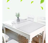 Zlovne con Angolo Tondo,Spessore 1mm,Tovaglia Trasparente,Copritavoli Trasparenti in PVC,Tovaglie a Prova di Olio,Pellicola Protettiva per Tavolo in Vetro Morbido per Mobili TV (70x110cm/28x43inch)