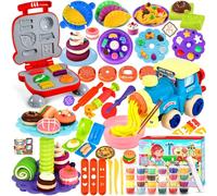 ZLPBAO 85 Pezzi Formine per Plastilin, Argilla da Modellare Include 24 vasetti plastilina, Plastilina Accessori, Macchina per Tagliatelle, Giochi Bambini Regalo per Ragazzi e Ragazze dai 3 ai 12 Anni