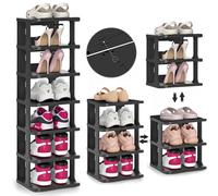 ZLPBAO Scarpiera Salvaspazio Slim per 7 paia, Porta Scarpe da Armadio Salvaspazio Affiancate con Fibbia Portascarpe Scarpiera Componibile per Soggiorno Ingresso Corridoio camera e Guardaroba