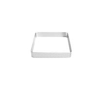 ZLPOFHS 5PCS Anelli for crostata perforati in acciaio inossidabile di forma quadrata for la cottura di pane sfoglia Torta francese Mousse Stampo for crostata Anelli for pasticceria(5pcs 9cm)