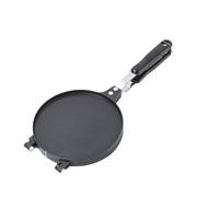 ZLPOFHS Teglia for waffle in lega di alluminio, multiuso, antiaderente, for involtini primavera, con manico in bachelite(Plaid 17cm)