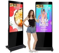 ZLPOWER Totem commerciale a 43 pollici dello schermo di tocco del touch screen del chiosco dell'esposizione del contrassegno di Digital Pavimento interattivo che sta Full HD IPS LCD dello schermo con