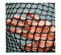 ZLRBN Rete di Protezione di Sicurezza, Rete Decorativa Nera Anticaduta, Rete in Corda Intrecciata, 4mm/4cm, Rete di Sicurezza per Balcone (0.8x4m/3x13ft)