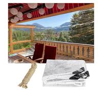 ZLRBN Telo in PVC Trasparente, Teli Laterali for Gazebo, 0,3mm Antipioggia Resistente al Vento Impermeabile Pareti Laterali for Portico, Gazebo, con Cerniera E Occhielli(3x3ft(1x1m))