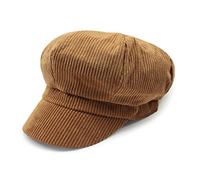 ZLSLZ Cappelli da donna retrò in velluto a coste Ivy Newsboy Paperboy Cabbie Gatsby, cappellini da pittore, marrone chiaro, M