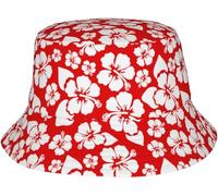 Zltegako Cappello da pescatore hawaiano con ibisco rosso, cappello da pescatore, da spiaggia, da viaggio, per il sole, per attività all'aperto, unisex, Come nella foto, Etichettalia unica