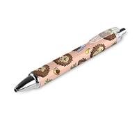 Zltegako Penne a sfera a punta fine da 0,5 mm, retrattile, inchiostro nero, a forma di riccio, 1 pezzo