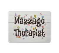 Zltegako Targa rustica in metallo con massaggiatore, decorazione per massaggi e massaggi, decorazione per casa, caffetteria, bar, fattoria, parete, bagno, 30,5 x 40,6 cm