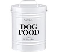 Zlthraustic Contenitore Stagno per Cibo per Cani, Scatola Ermetica per Crocchette e Snack, con Coperchio, per Piano Cucina, Regalo, White