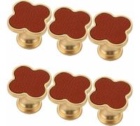 Zlthraustic Ganci da Parete Multifunzione Verdi 6 Pezzi, Marrone | Design compatto per parete e mobili, fissaggio a foro singolo Robusto in lega di zinco, adatto a cassetti, armadi e