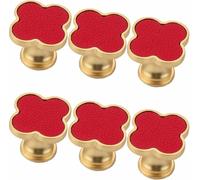 Zlthraustic Ganci da Parete Multifunzione Verdi 6 Pezzi, Rosso | Design compatto per parete e mobili, fissaggio a foro singolo Robusto in lega di zinco, adatto a cassetti, armadi e