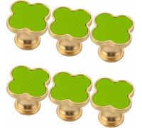 Zlthraustic Ganci da Parete Multifunzione Verdi 6 Pezzi, Verde | Design compatto per parete e mobili, fissaggio a foro singolo Robusto in lega di zinco, adatto a cassetti, armadi e