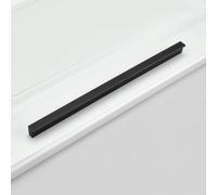 Zlthraustic Maniglia per Armadio e Mobile, Maniglia a Barra per Cassettiera e Comò, Accessorio Hardware per Porte da Cucina e Bagno, retrò Lineare in Alluminio Allunga, Black, Hole Center 416mm