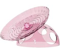 Zlthraustic Ruota da Ginnastica per Criceto, Giocattolo Decorativo per Gabbia, Accessorio per Roditori, Disco Rotante Silenzioso, Pink