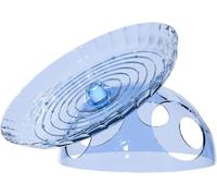 Zlthraustic Ruota da Ginnastica per Criceto, Giocattolo Decorativo per Gabbia, Accessorio per Roditori, Disco Rotante Silenzioso, Blue
