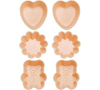 Zlthraustic Stampi Silicone per Muffin Riutilizzabili 6 Pezzi Pirottini Decorativi Antiaderenti Resistenti al Calore 230°C per FESTIVITÀ e Feste, Rosa