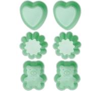 Zlthraustic Stampi Silicone per Muffin Riutilizzabili 6 Pezzi Pirottini Decorativi Antiaderenti Resistenti al Calore 230°C per FESTIVITÀ e Feste, Verde