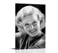 ZLTOFJ Jean Harlow- Poster artistico moderno, decorazione per camera da letto, ufficio, cantante celebrità, musica, film, poster artistico, 40 x 60 cm, con cornice