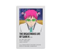 ZLTOFJ Poster artistico a tema anime con la commedia di Saiki K Saiki Kusuo, decorazione moderna per camera da letto e ufficio, poster artistico, 50 x 75 cm, senza cornice