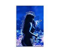 ZLTOFJ Poster artistico con Nicki Minaj, decorazione moderna per camera da letto, ufficio, cantante celebrità, musica, film, cartoni animati, 60 x 90 cm, senza cornice