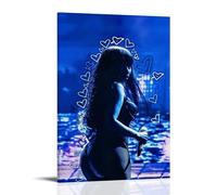 ZLTOFJ Poster artistico con Nicki Minaj estetico, moderno, per camera da letto, ufficio, cantante celebrità, musica, film, cartone animato, 20 x 30 cm, stile cornice